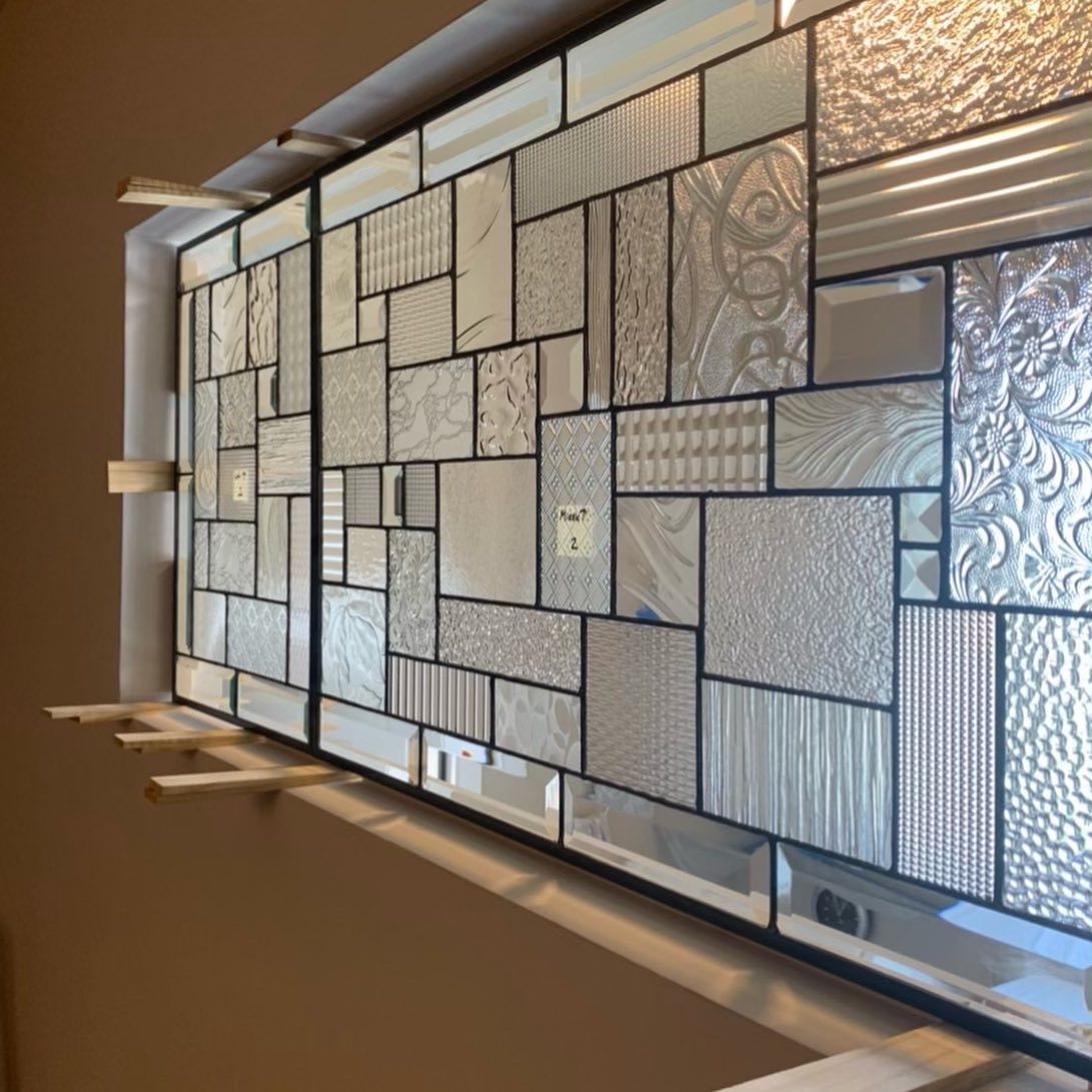 Custom stained glass window design by Fears Construction featuring B Design Shorewood construction